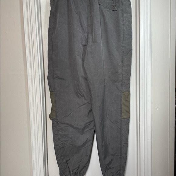 VANGRACK Men’s Swoosh Pants Hip Hop Nylon Windbreaker Green Size XL - Picture 4 of 9